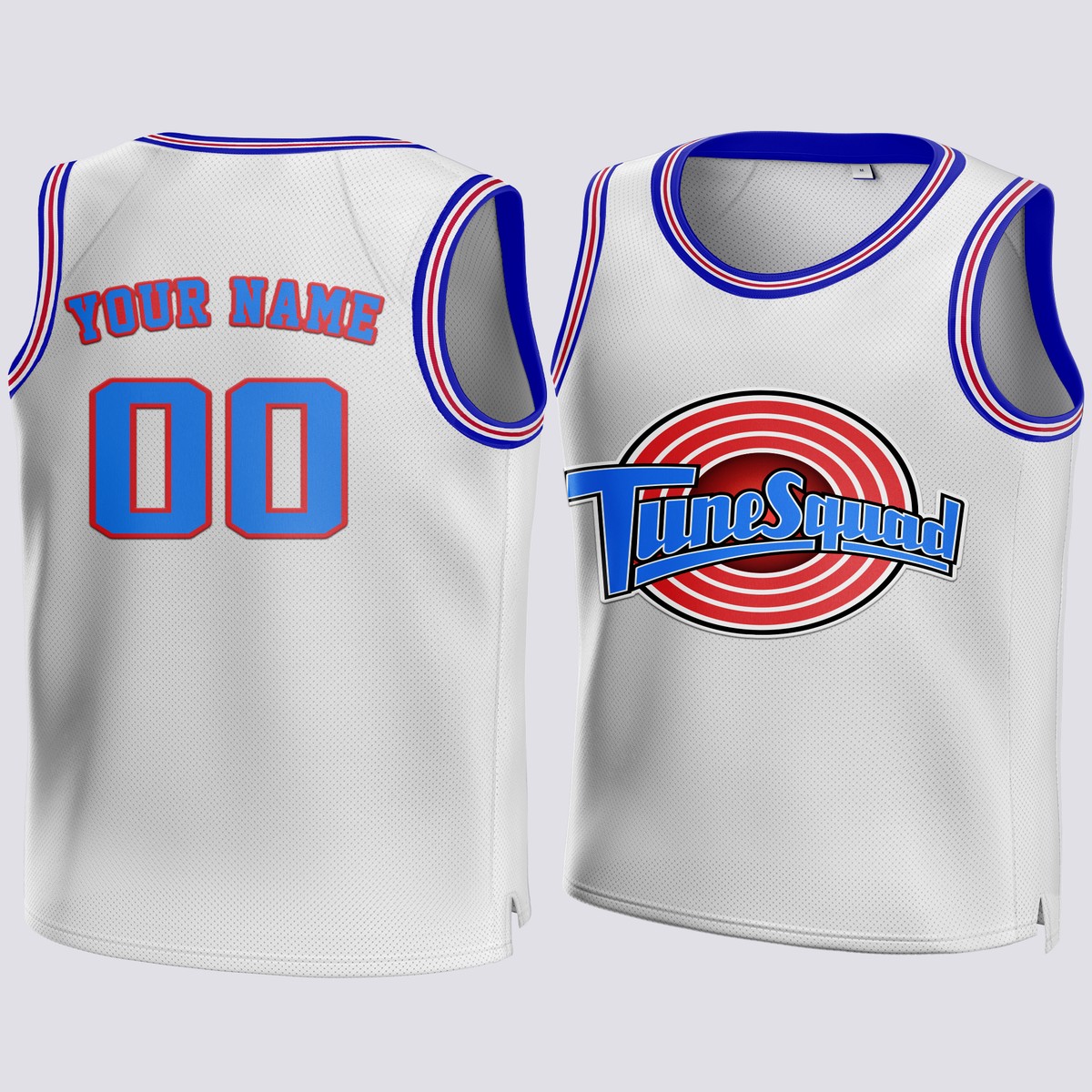 Customized White Tune Squad Basketball Jersey