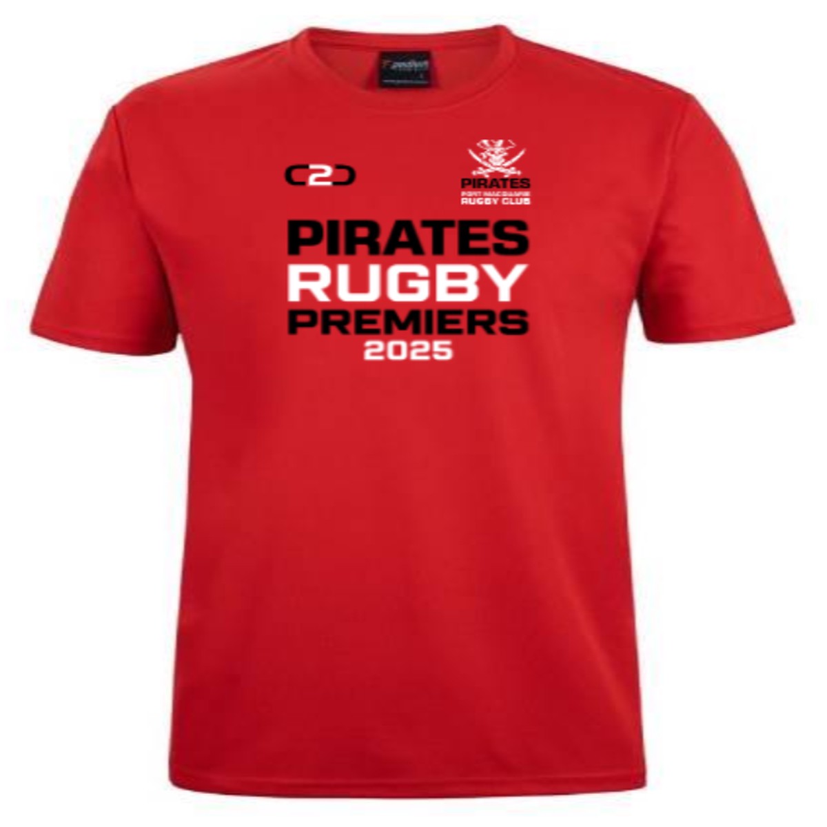 Port Pirates Premiers 2025 Tee Red