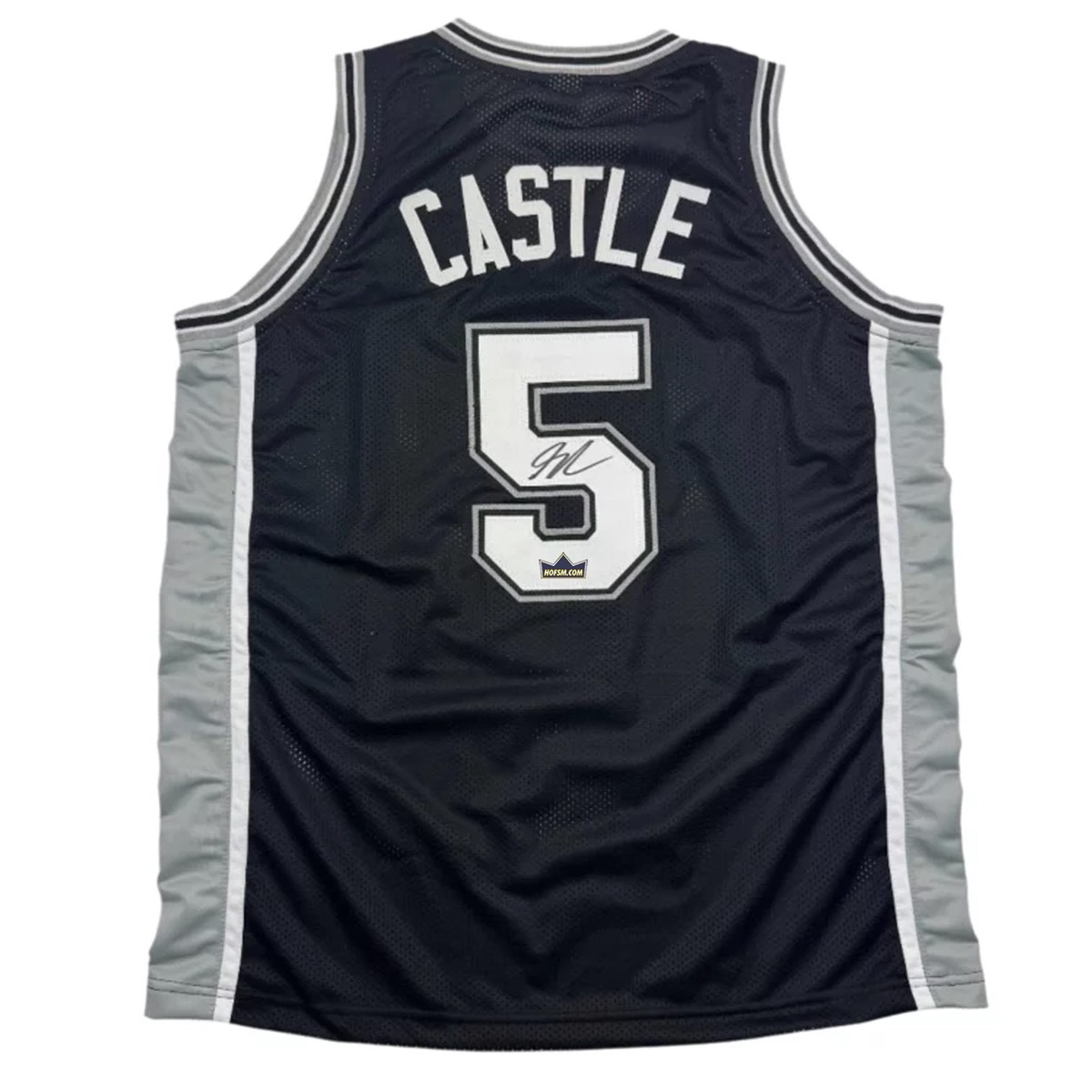 Stephon Castle Autographed #5 San Antonio Basketball Jersey