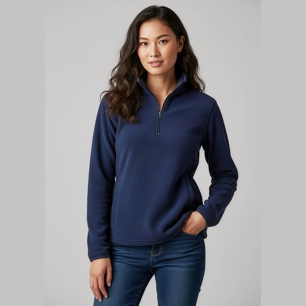 Biz Trinity Womens 1/4 Zip Fleece Pullover