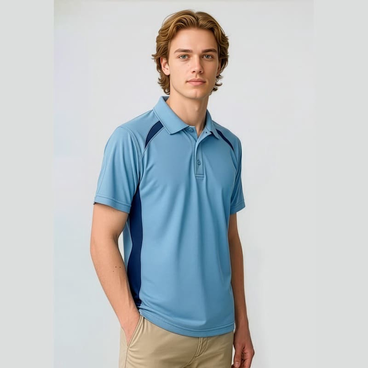 BizCool Splice Mens Short Sleeve Polo