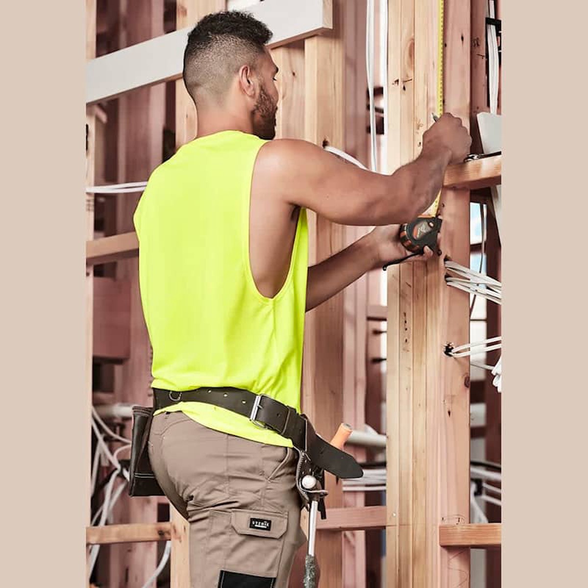 Syzmik Mens Hi Vis Sleeveless Tee