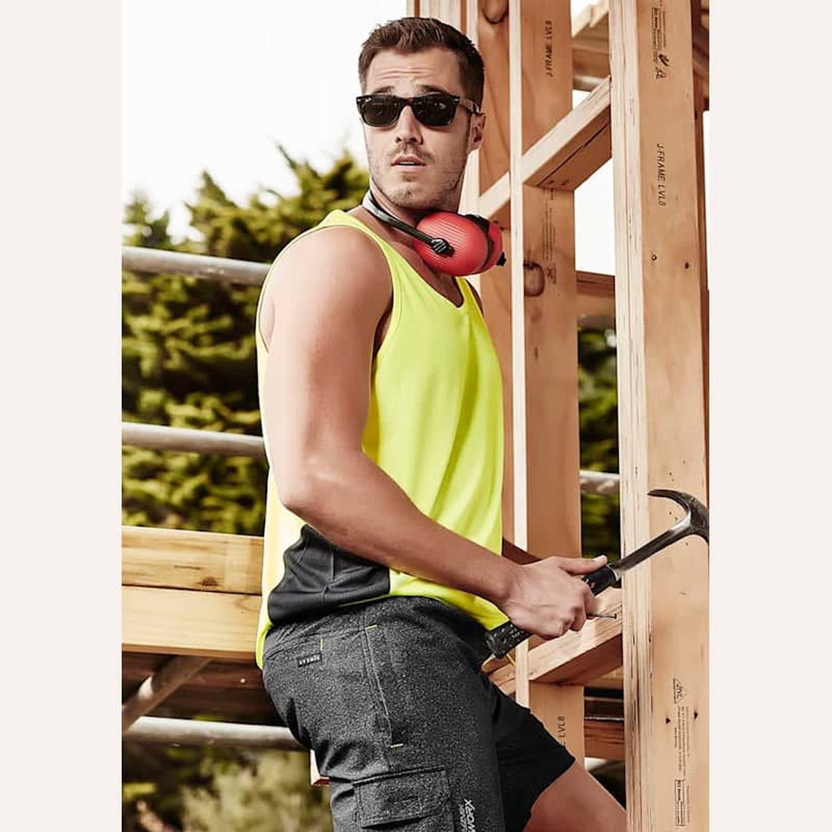 Syzmik Mens Hi Vis Squad Singlet