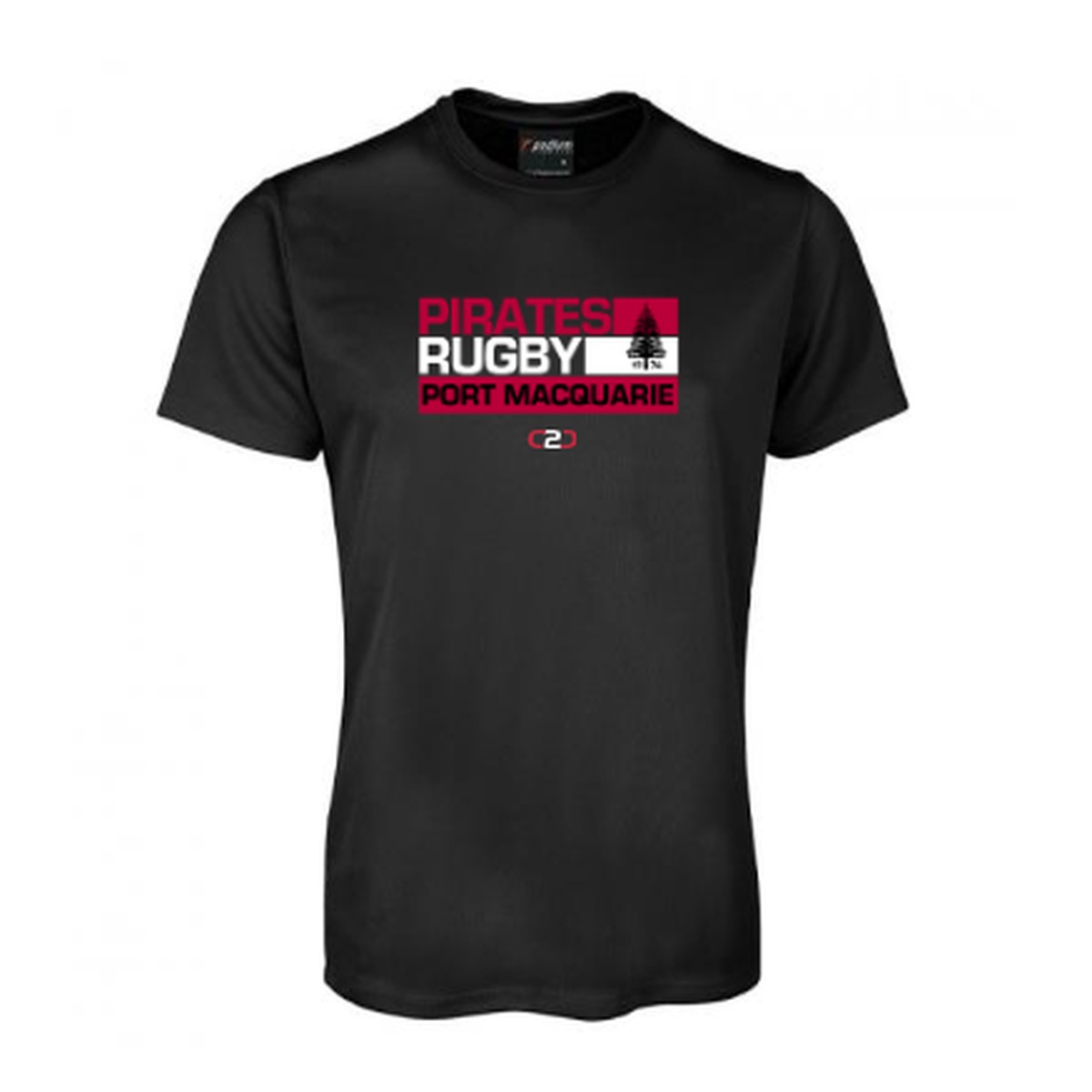 Port Macquarie Pirates Training Poly Tee Black Kids Adults