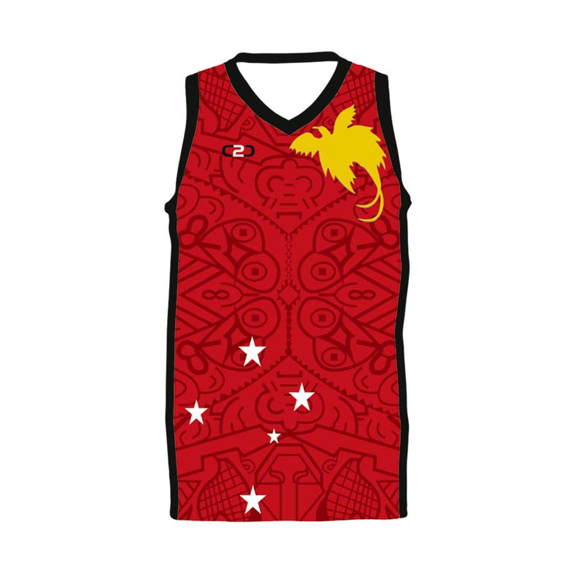 QPNG Gold Netball Singlet with Velcro