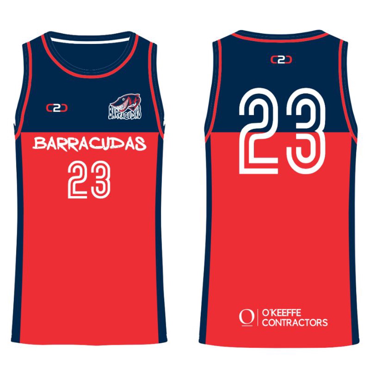 BDC Barracudas Basketball Reversible Playing Singlet