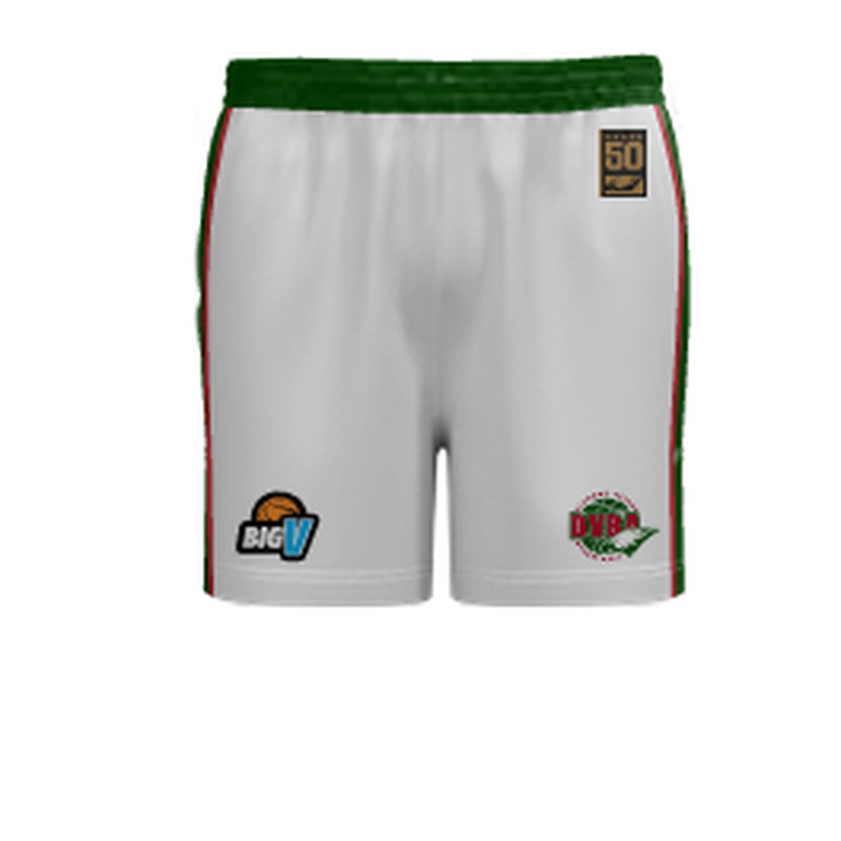 DVBA (Diamond Valley Basketball Association) Big V Away Playing Shorts Pro White