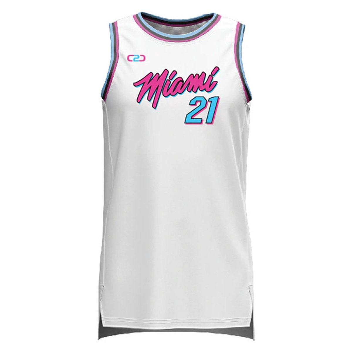 Custom Miami Slimfit Hp Split Basketball Singlet