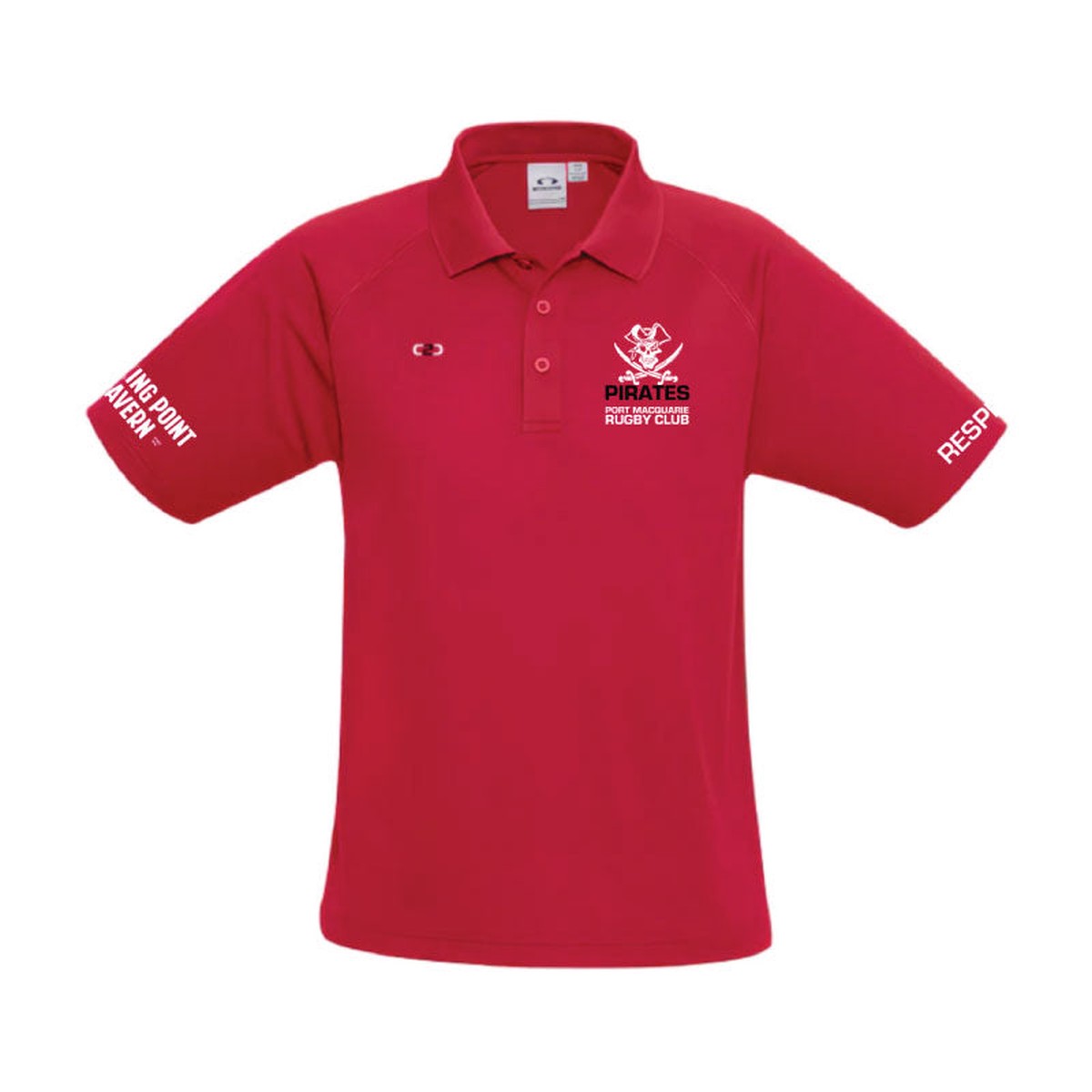 Port Pirates Rugby Union Red Club Polo