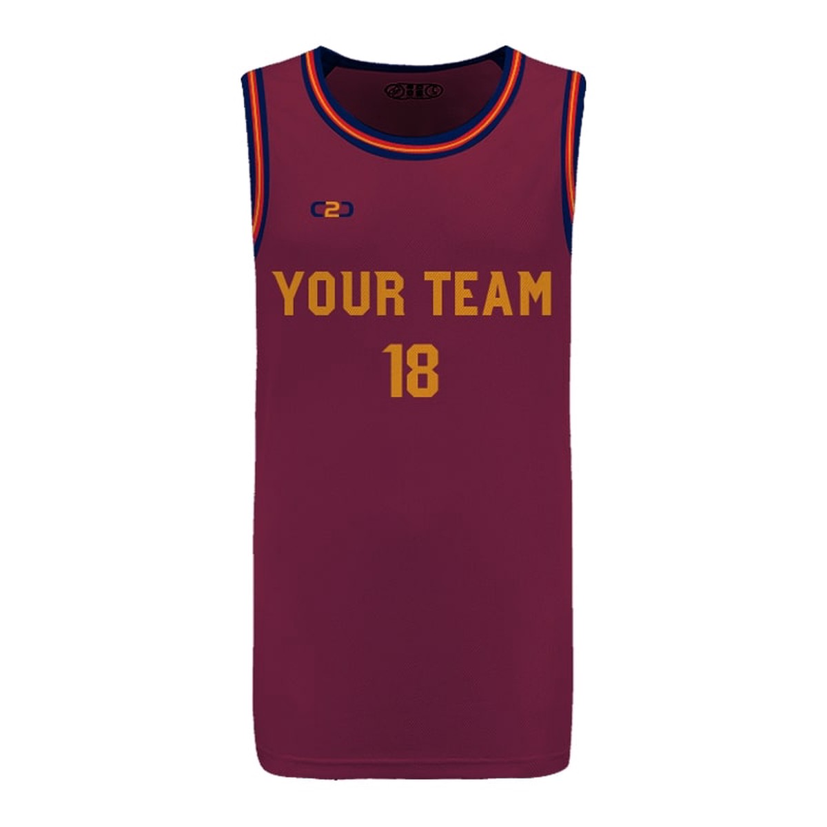 Custom Cavaliers Slimfit Hp Split Basketball Singlet