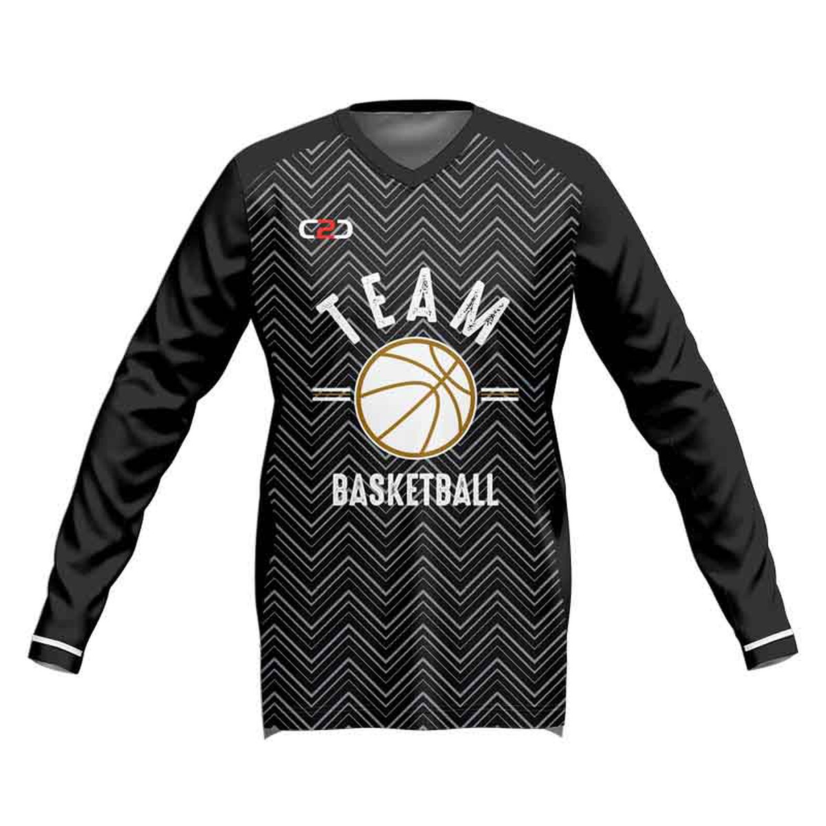 Nets SlimFit HP Long Sleeve V Neck Warmup Shirt Design Your Own Custom