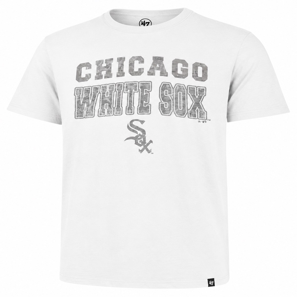 '47 Brand Men's Chicago White Sox White Wash Stadium Wave Scrum T-Shirt