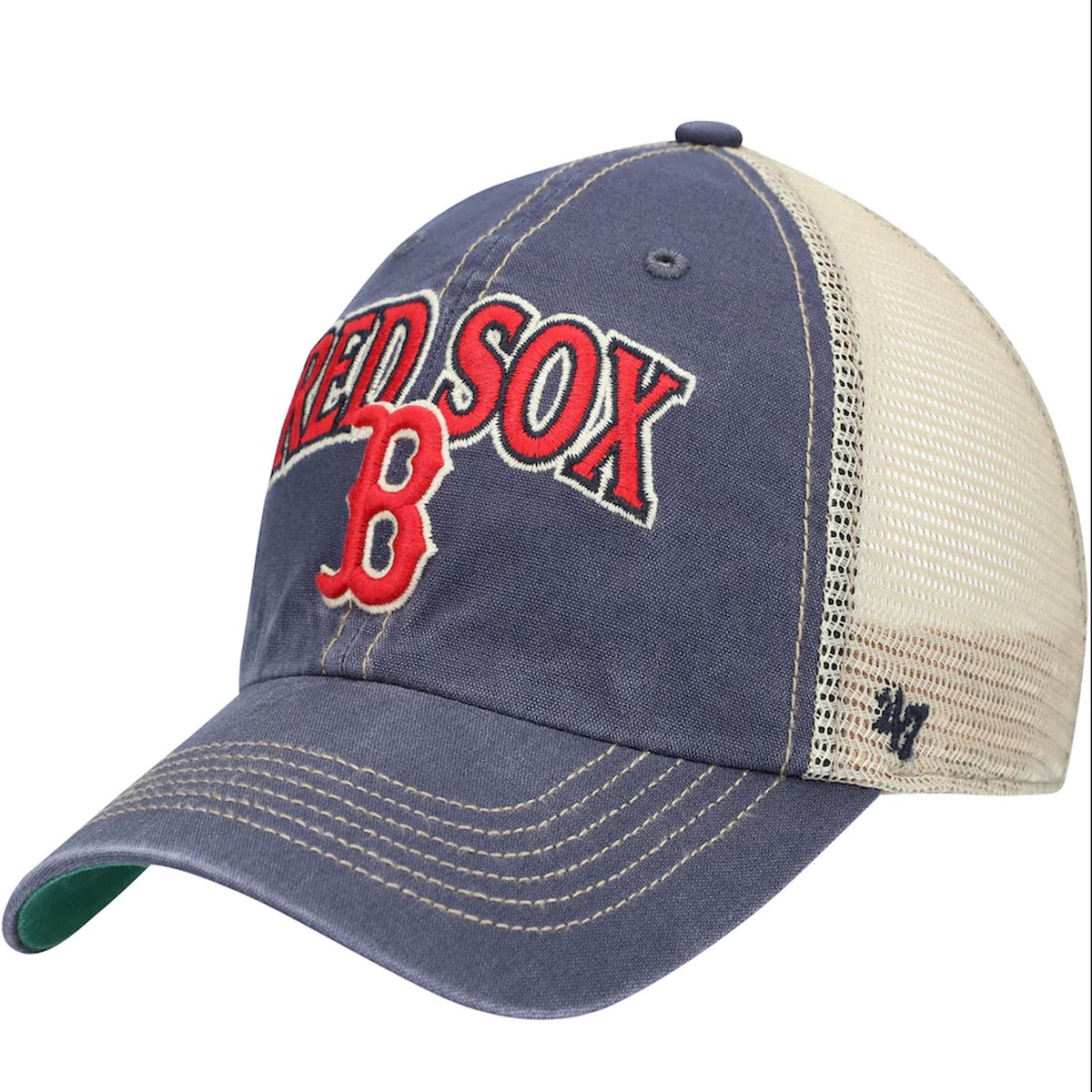'47 Brand Boston Red Sox Navy/Natural Tuscaloosa Clean Up Adjustable Hat